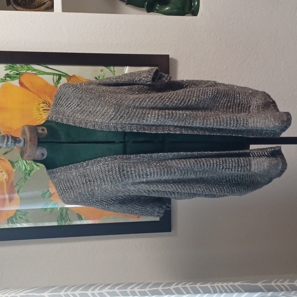 Eileen Fisher Variegated Links Sparkle Cardigan, women's size XS